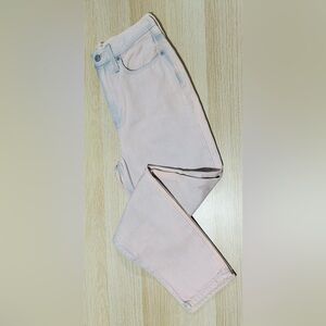 Madewell Women's Light Acid Washed Pink Jeans